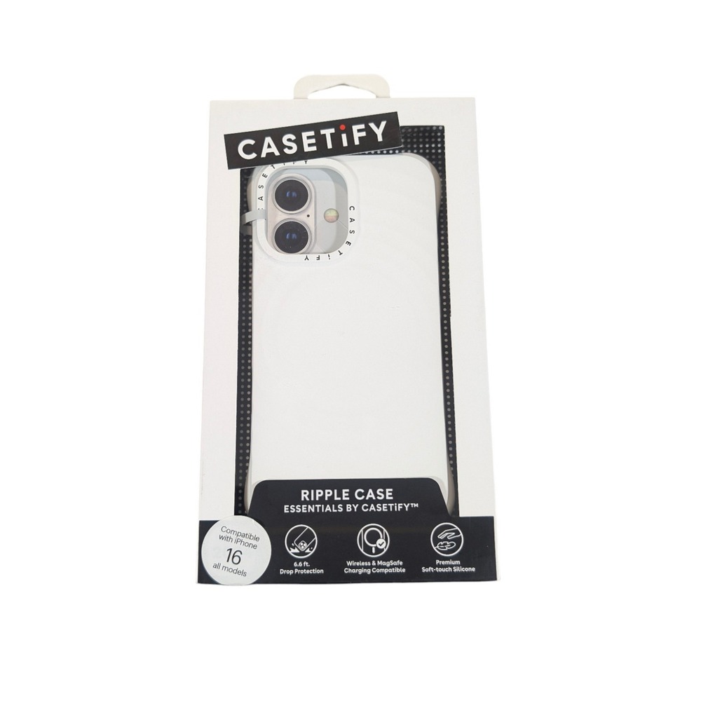 U2N CASETiFY Essentials Ripple Case w/ Magsafe‎ for iPhone 16 - White